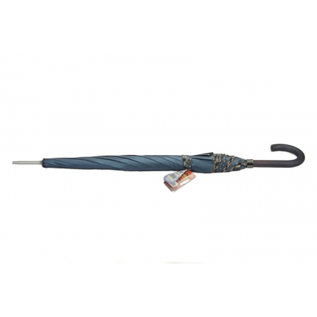 Parasol damski niebieski metalik