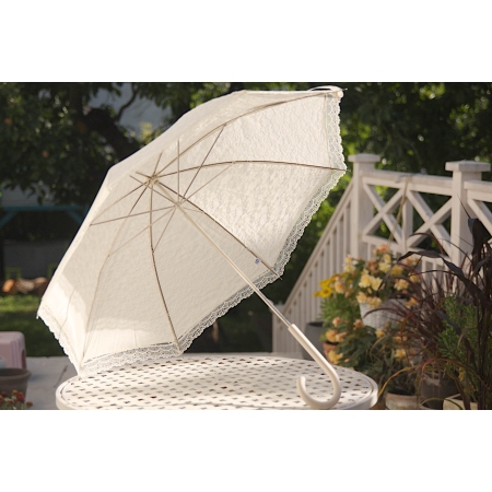 PARASOL DAMSKI KORONKA ECRU