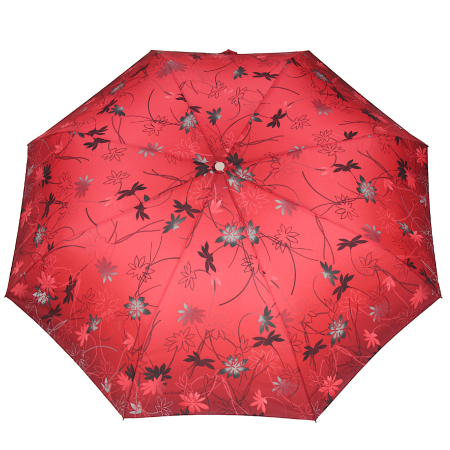 Parasol - kwiaty na czerwonym