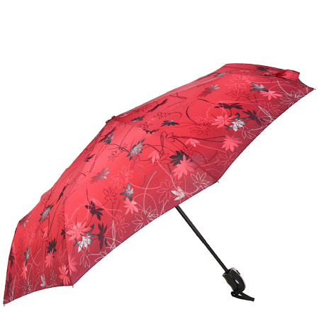 Parasol - kwiaty na czerwonym