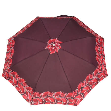 Parasol - zawijańce na bordowym