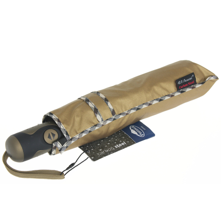 Parasol damski pełny automat złoty metalic