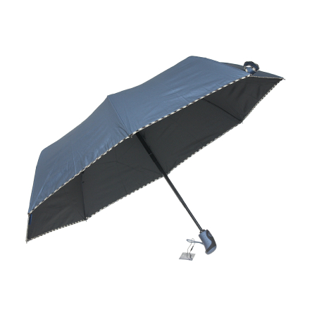 Parasol damski pełny automat niebieski metalic