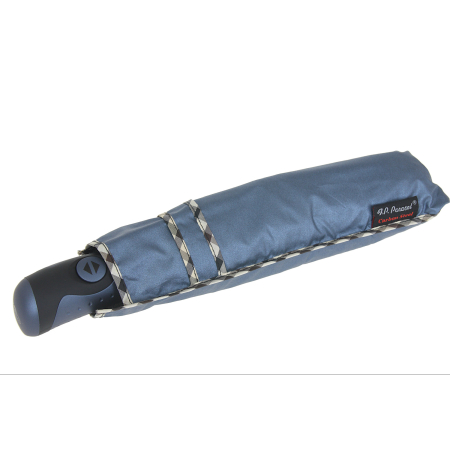 Parasol damski pełny automat niebieski metalic