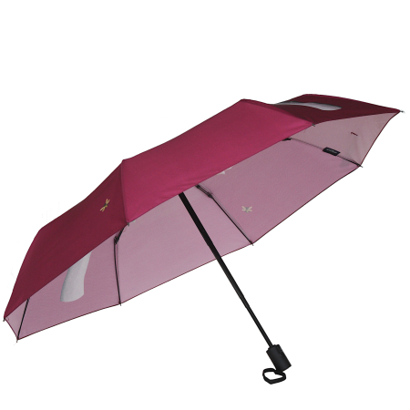 Parasol róża na bordowym