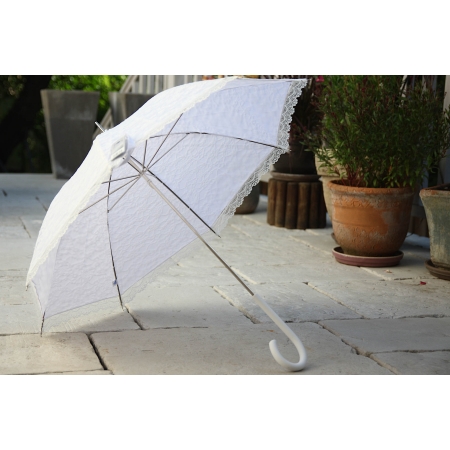 PARASOL DAMSKI KORONKA BIAŁY
