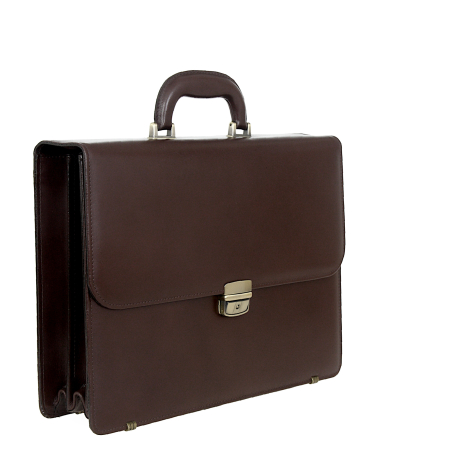 Teczka z naturalnej skóry ciemny brąz