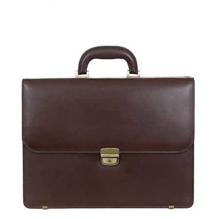 Teczka z naturalnej skóry ciemny brąz