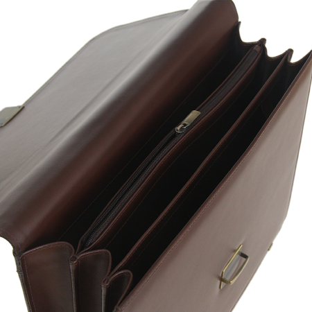 Teczka z naturalnej skóry ciemny brąz