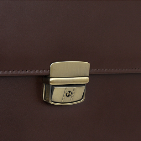 Teczka z naturalnej skóry ciemny brąz