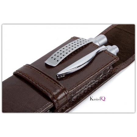 Etui na pióra naturalna skóra licowa