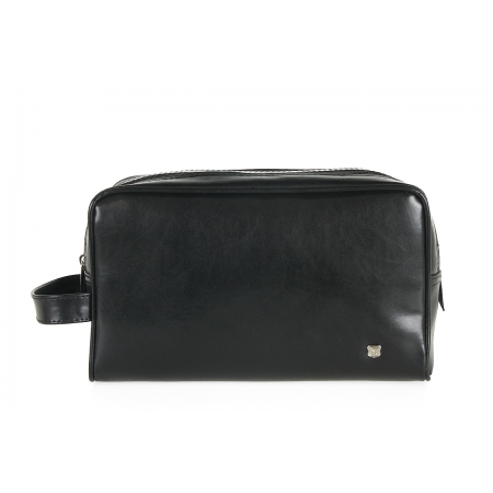 Kosmetyczka unisex naturalna czarna skóra