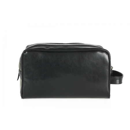 Kosmetyczka unisex naturalna czarna skóra