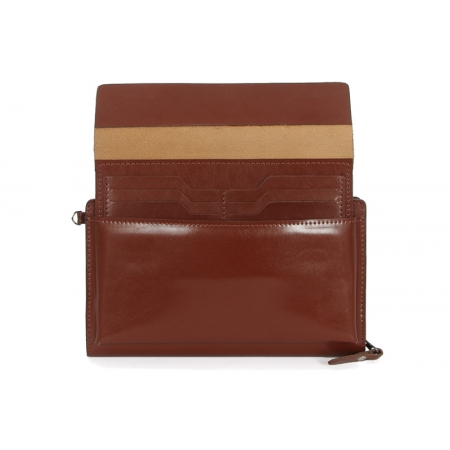 Saszetka naturalna skóra kolor koniakowy