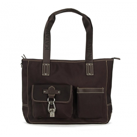 Torba na ramię i do ręki ciemnobrązowa