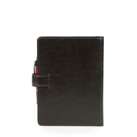 Okładka na notes, kalendarz, ciemnobrązowa skóra