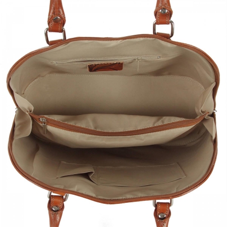 Torba naturalna jasnobrązowa skóra