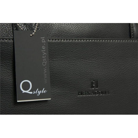 Torba czarna szlachetna skóra licowa