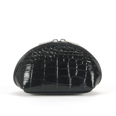 Kosmetyczka etui naturalna czarna skóra