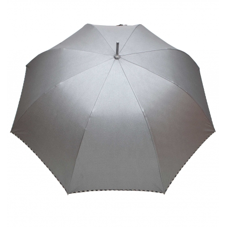 Parasol damski srebrny metalik