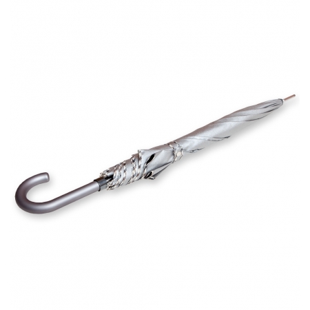 Parasol damski srebrny metalik