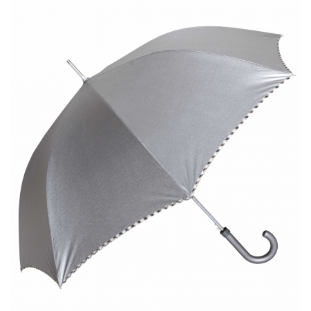 Parasol damski srebrny metalik