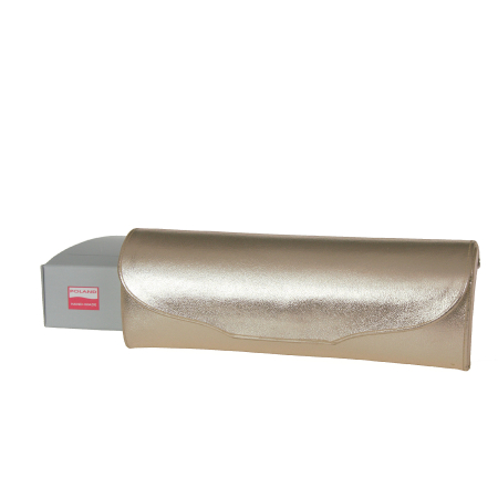 Futerał na okulary naturalna skóra metalik