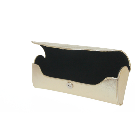 Futerał na okulary skóra metalik platyna