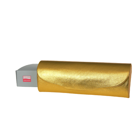 Futerał na okulary skóra metalik złoto