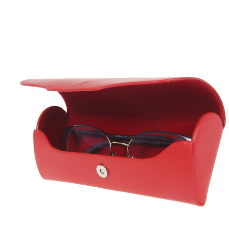 Futerał na okulary czerwona skóra