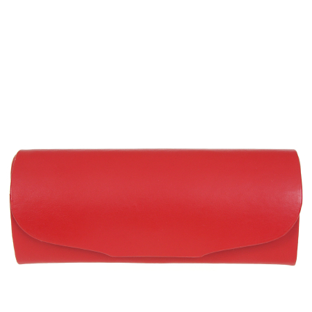 Futerał na okulary czerwona skóra