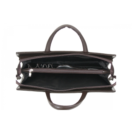 Torba damska naturalna ciemnobrązowa skóra