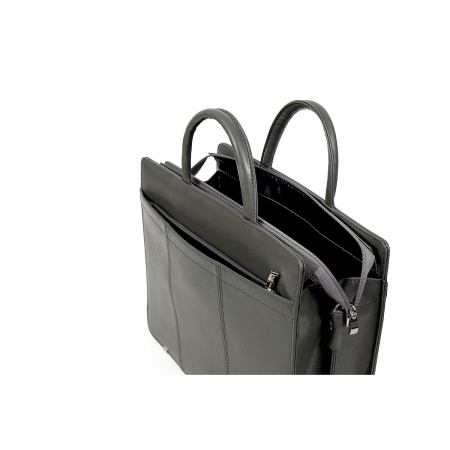 Torba damska naturalna grafitowa skóra