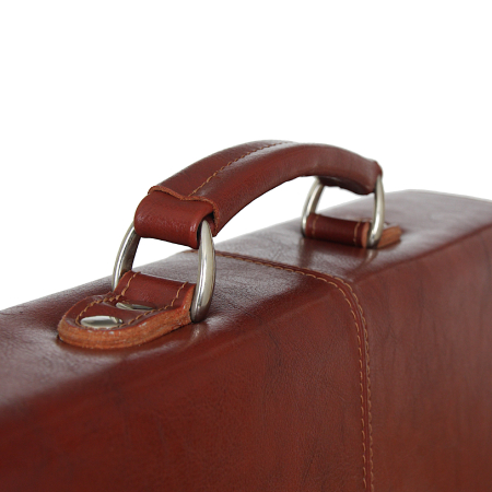 Teczka z naturalnej skóry jasny brąz