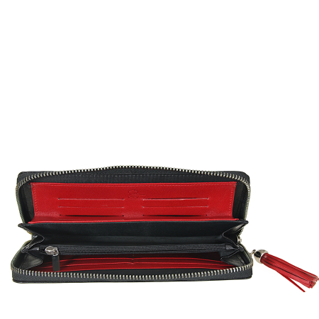 Portfel duży naturalna skóra czarny