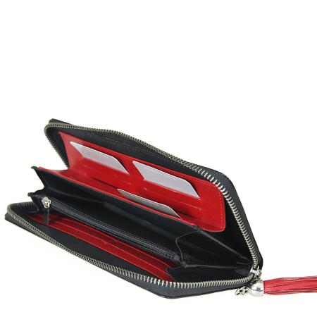 Portfel duży naturalna skóra czarny