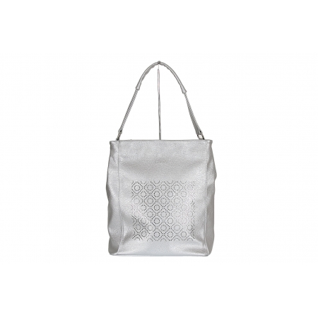 Torba shopperka srebrna