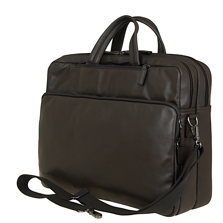 teczka - plecak ciemny brąz