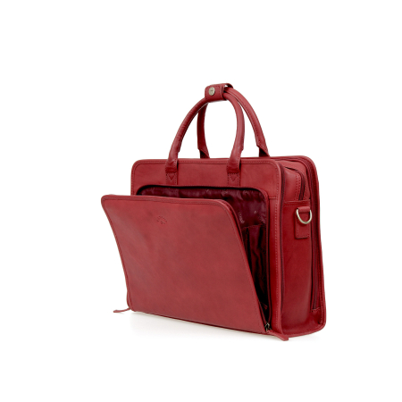 Torba biznesowa bordowa skóra
