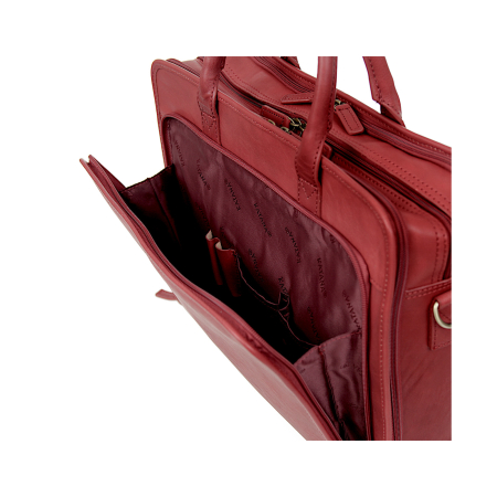 Torba biznesowa bordowa skóra