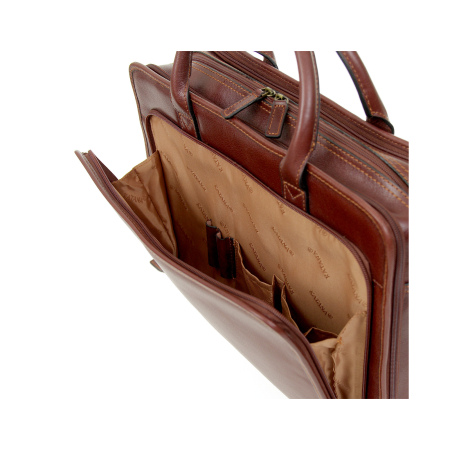 Torba biznesowa brązowa skóra