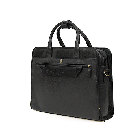 Torba biznesowa czarna skóra