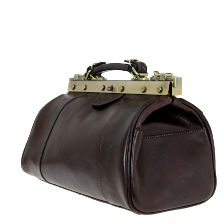 Kufer lekarski ciemnobrązowa skóra licowa