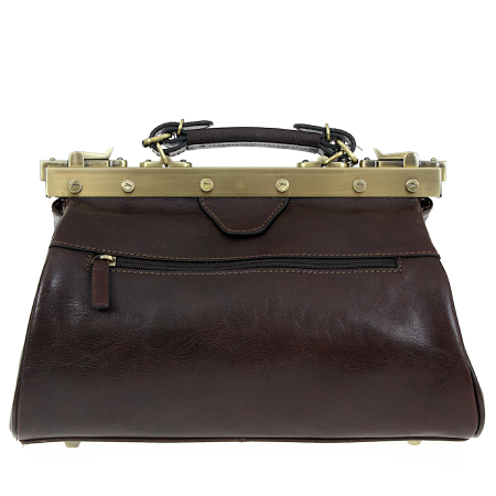 Kufer lekarski ciemnobrązowa skóra licowa