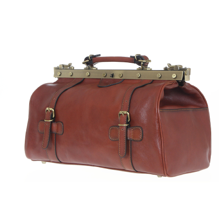 Kufer lekarski brązowa skóra licowa