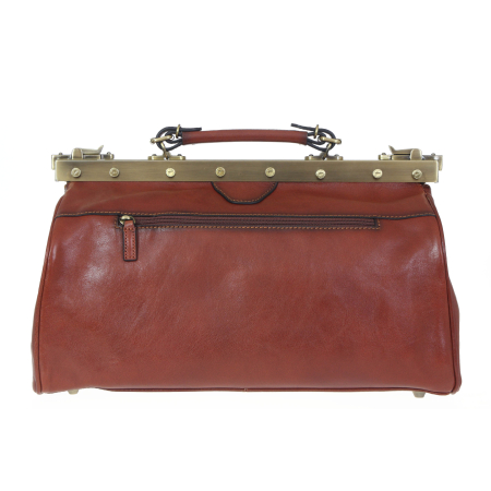 Kufer lekarski brązowa skóra licowa