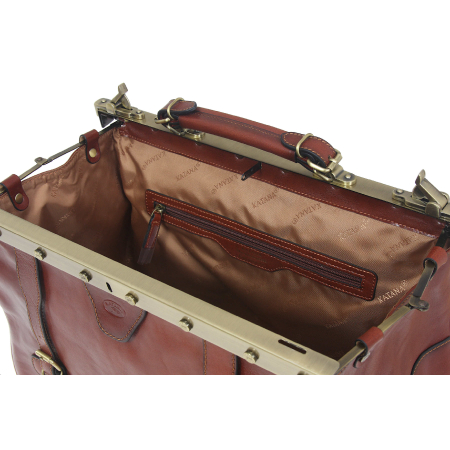 Kufer lekarski brązowa skóra licowa