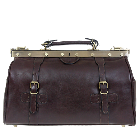 Kufer lekarski ciemnobrązowa skóra licowa