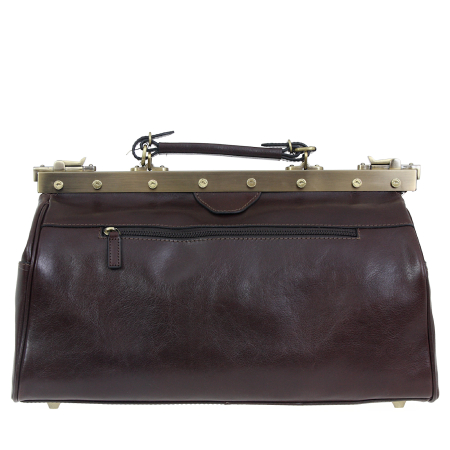 Kufer lekarski ciemnobrązowa skóra licowa