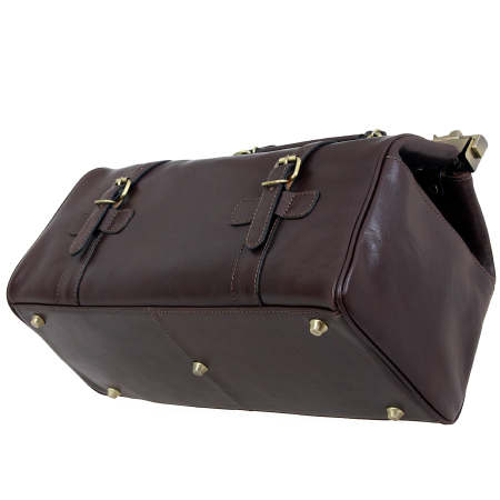 Kufer lekarski ciemnobrązowa skóra licowa